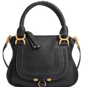 Chloe Small Marcie Leather Satchel - Black
